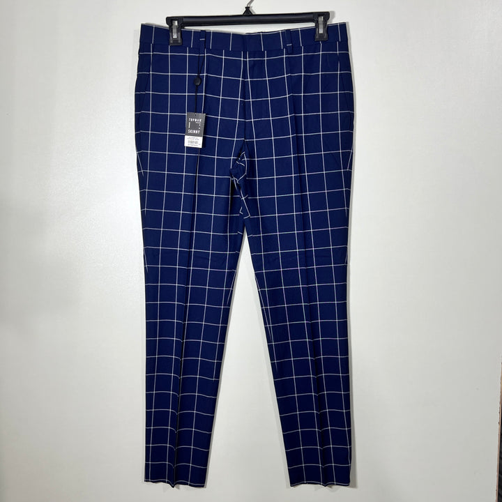 TOPMAN SKINNY FIT CHECKERED DRESS PANT BRAND NEW