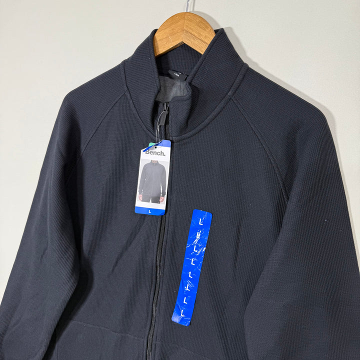 BENCH KNITWEAR FULL ZIP SWEATER BRAND NEW INNER FLEECE DARK BLUE COLOUR