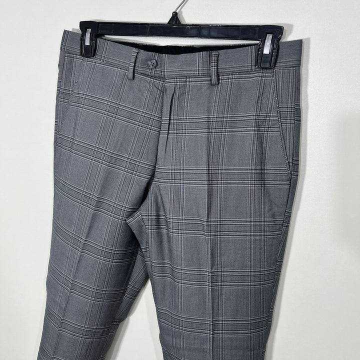 ALBERTO CARDINALI SLIM FIT CHECKERED DRESS PANT WITHOUT STRETCH