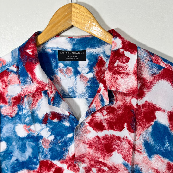 NO BOUNDARIES SAFARI COLLAR HALF SLEEVES HAWAI SHIRT BRAND NEW