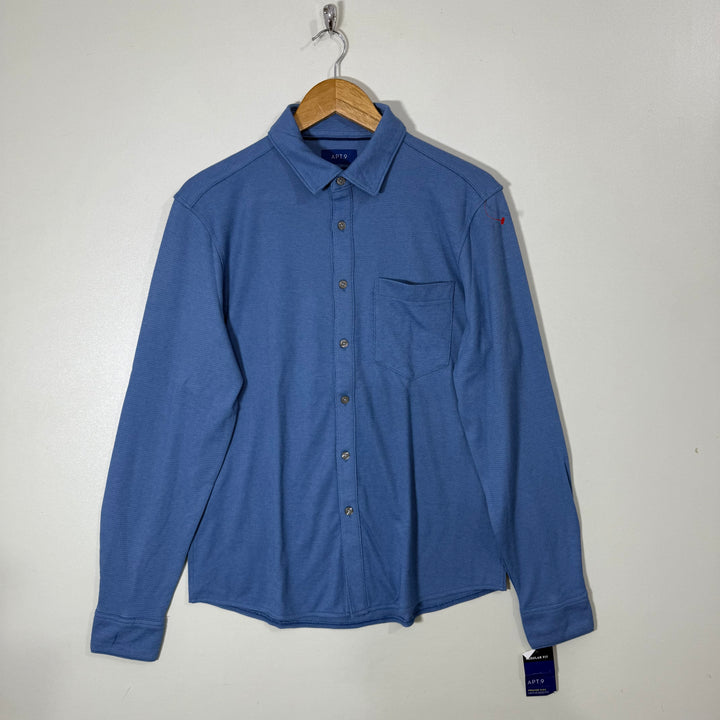 APT.9 REGULAR FIT PREMIER FLEX UNTUCKED FIT TSHIRT FABRIC SHIRT BRAND NEW
