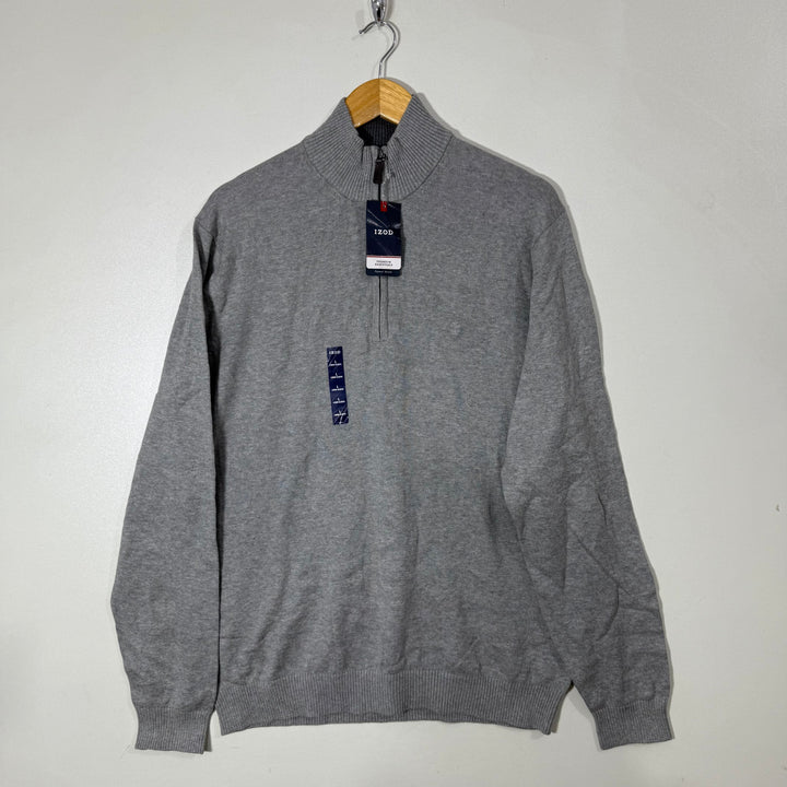 IZOD HALF ZIP PREMIUM ESSENTIALS NATURAL