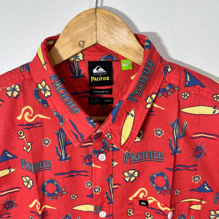 QUICKSILVER REGULAR FIT HALF SLEEVES PRINTED SHIRT