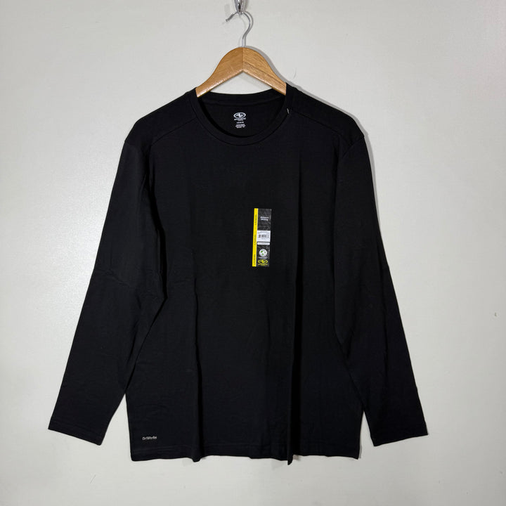ATHLETIC WORKS LONG SLEEVES ACTIVE TSHIRT BRAND NEW BLACK NEW