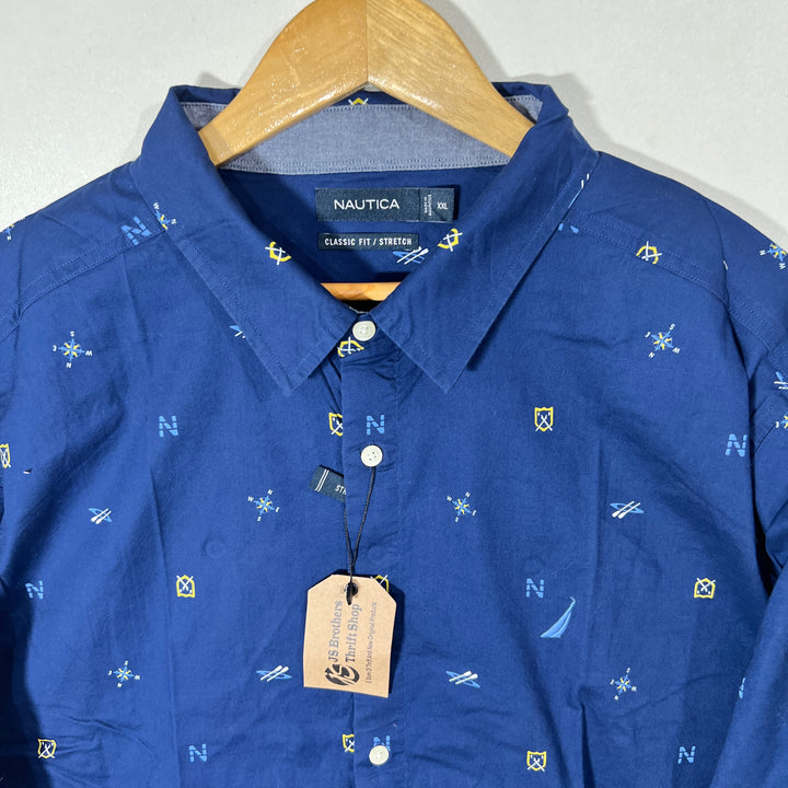 NAUTICA CLASSIC FIT CASUAL COTTON SHIRT WITH STRETCH