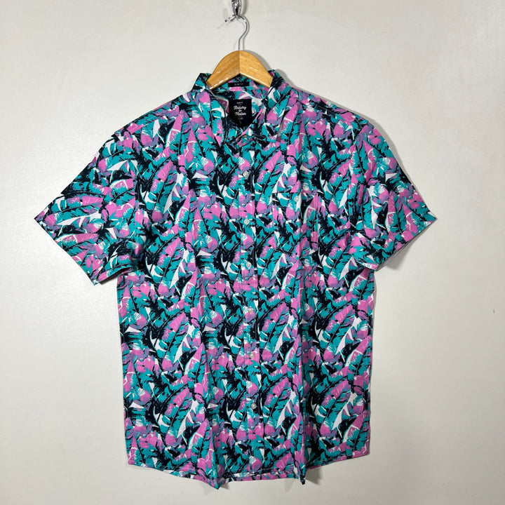 ARTISTRY IN MOTION BUTTON DOWN OXFORD COTTON HALF SLEEVES SHIRT