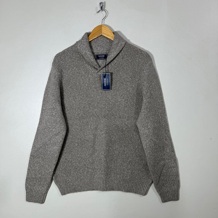 MAINE NEW ENGLAND SHAWL COLLAR KNITWEAR SWEATER BRAND NEW