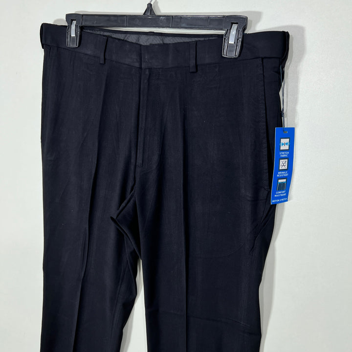 SADDLEBRED SLIM FIT COMFORT WAISTBAND WRINKLE RESISTANT STRETCH FABRIC DRESS PANT