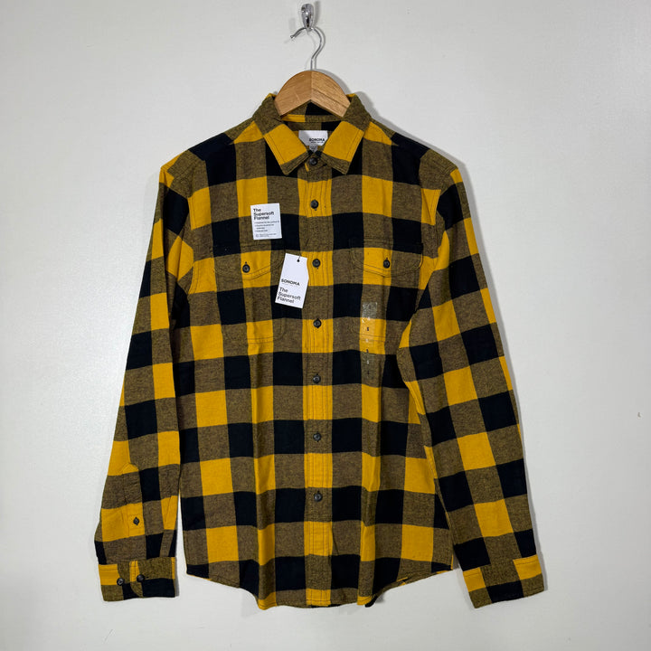 SONOMA SUPERSOFT DOUBLE POCKETS FLANNEL COTTON SHIRT BRAND NEW