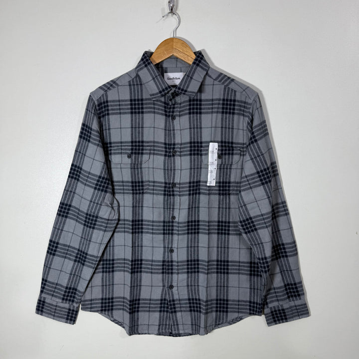 GOOD FELLOW &CO STANDARD FIT DOUBLE POCKETS FLANNEL COTTON SHIRT BRAND NEW