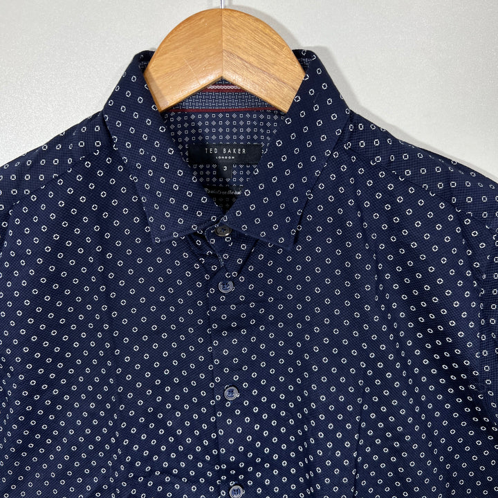 TED BAKER LONDON BUTTON DOWN CASUAL COTTON SHIRT WITH STRETCH