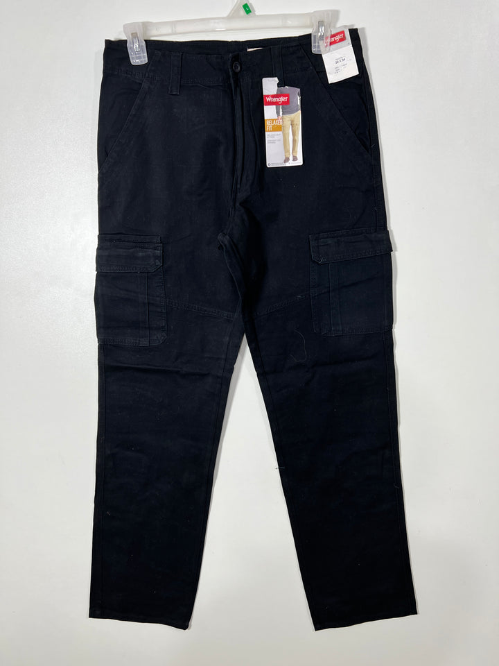 WRANGLER RELAXED FIT CARGO COTTON PANT BLACK COLOUR