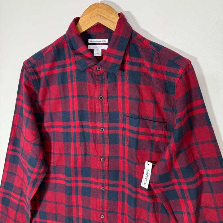 AMAZON ESSENTIALS SLIM FIT FLANNEL COTTON SHIRT BRAND NEW