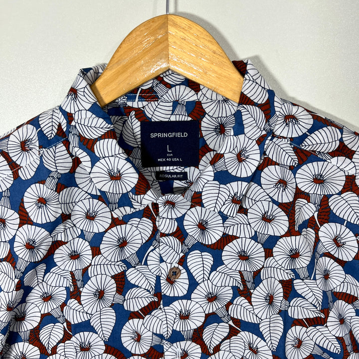 SPRINGFIELD SAFARI COLLAR HALF SLEEVES HAWAI SHIRT