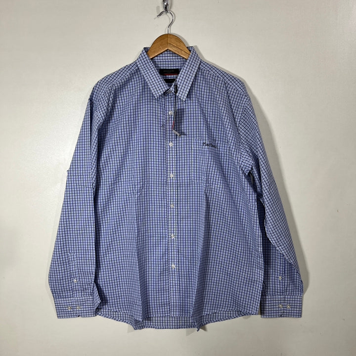 PIERRE CARDIN PARIS REGULAR FIT CHECKERED SHIRT BRAND NEW