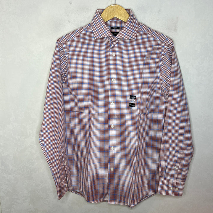 PRONTO UOMO CHECKERED CASUAL COTTON SHIRT BRAND NEW