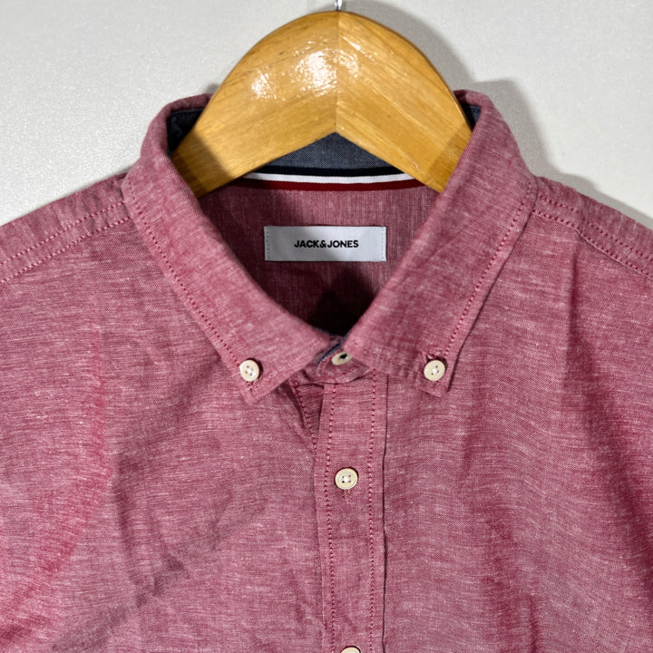 JACK & JONES BUTTON DOWN HALF SLEEVES SHIRT