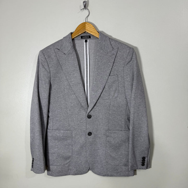 EXPRESS TEXTURE 2 BUTTON BLAZER GREY COLOUR