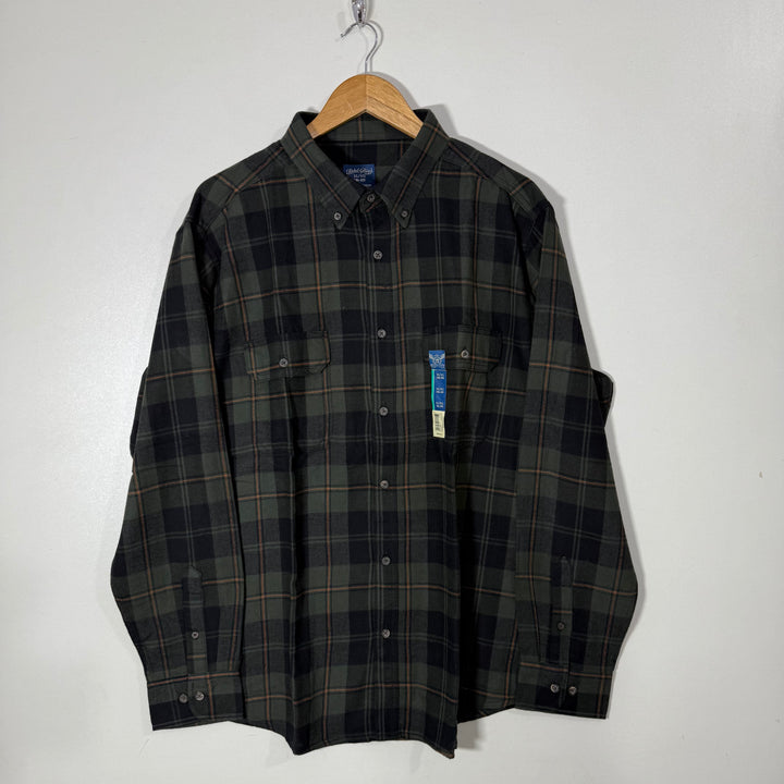 FADED GLORY BUTTON DOWN DOUBLE POCKETS FLANNEL COTTON SHIRT BRAND NEW