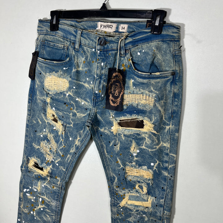 FWRD SLIM FIT RIPPED JEANS BRAND NEW WITH STRETCH