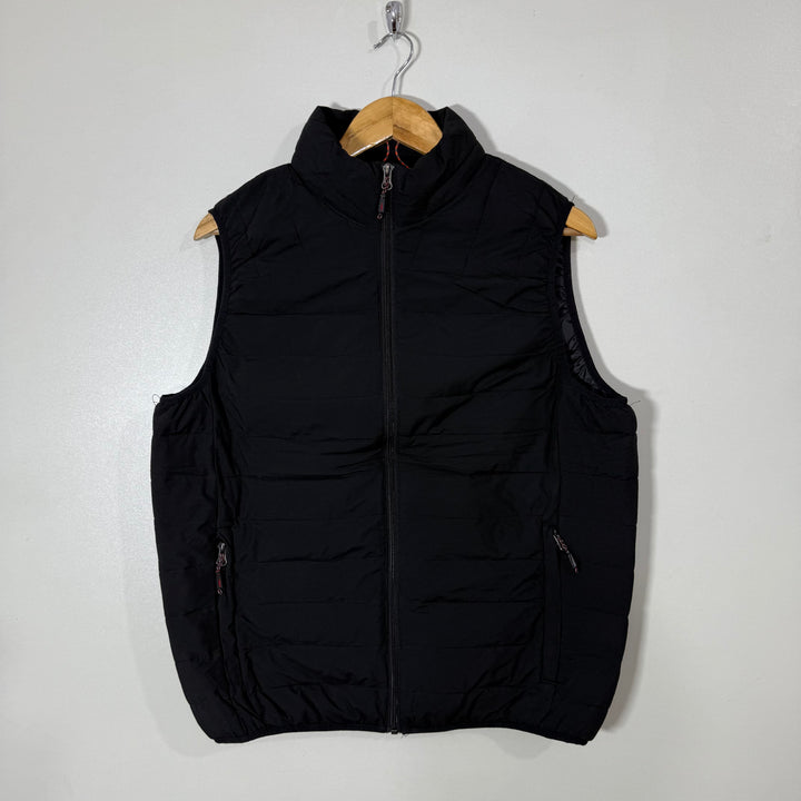 HAWK & CO SLEEVES LESS PUFFER JACKET BLACK COLOUR