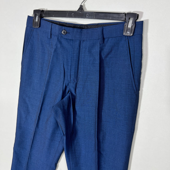 NEXT STRAIGHT FIT TEXTUR DRESS PANT WITHOUT STRETCH BLUE COLOUR