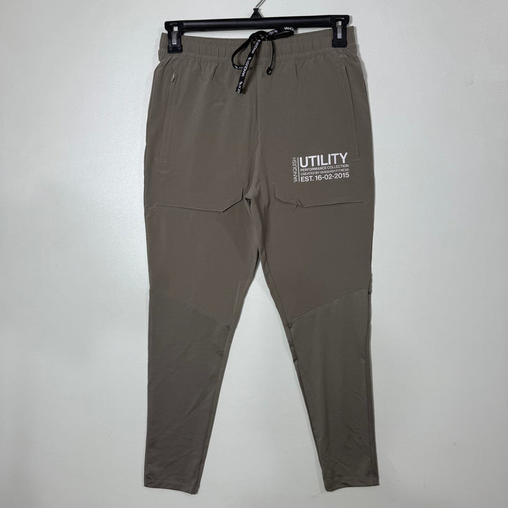 VANQUISH FITNESS SKINNY FIT HYBRID PARACHUTE SPORT TROUSER BRAND NEW