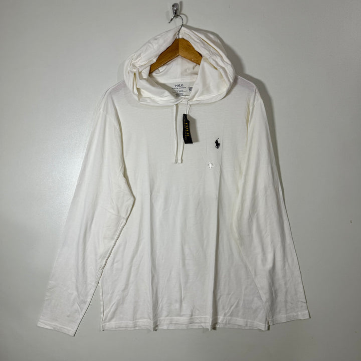 RALPH LAUREN POLO LONG SLEEVES COTTON TSHIRT BRAND NEW WITH HOOD
