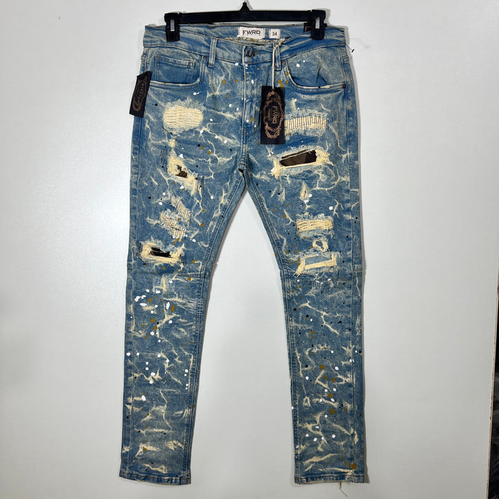 FWRD SLIM FIT RIPPED JEANS BRAND NEW WITH STRETCH