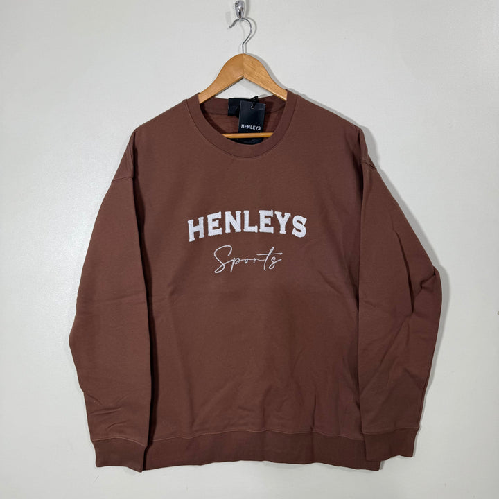 HENLEYS DROPPED SHOULDER SWEATSHIRT BRAND NEW INNER FLEECE