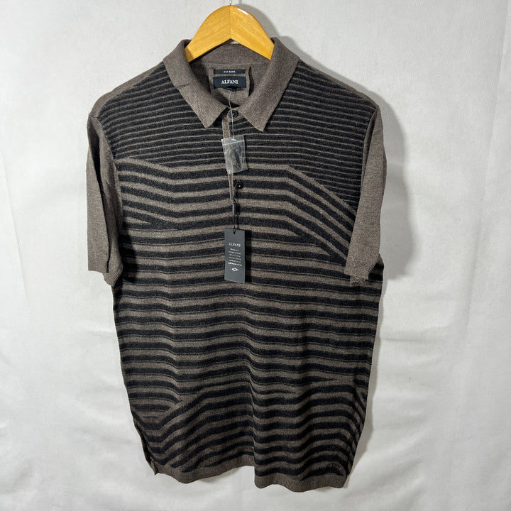 ALFANI SILK POLO SWEATER BRAND NEW
