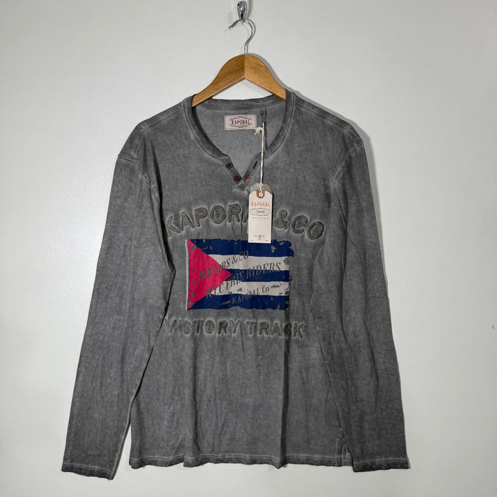 KAPORAL V NECK TYE DYE LONG SLEEVES COTTON TSHIRT BRAND NEW