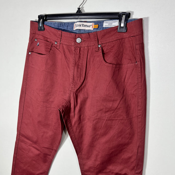 TAILOR VINTAGE SLIM FIT COTTON PANT WITH STRETCH