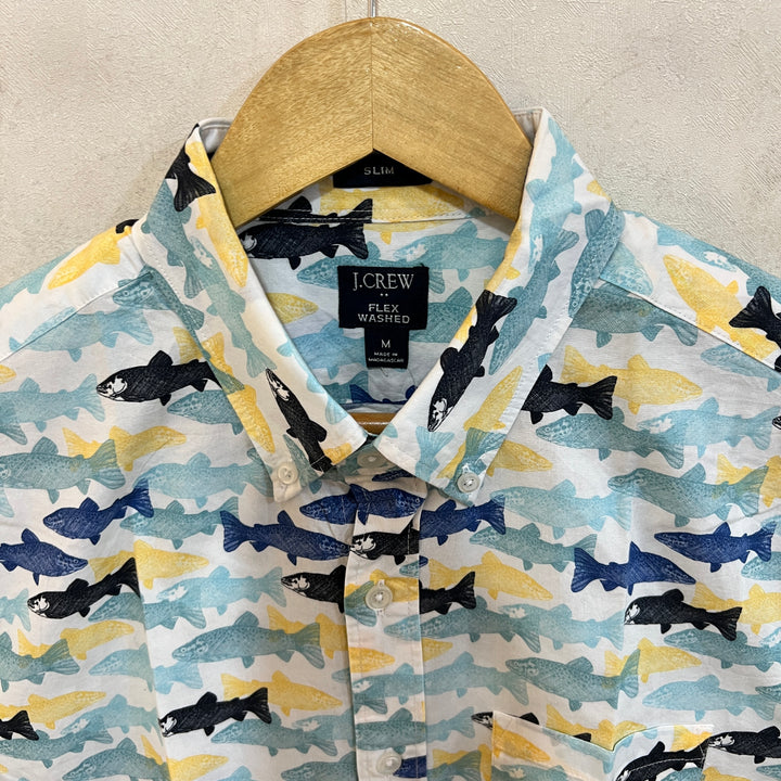 J. CREW SLIM FIT FLEX WASHED HALF SLEEVES COTTON SHIRT BRAND NEW