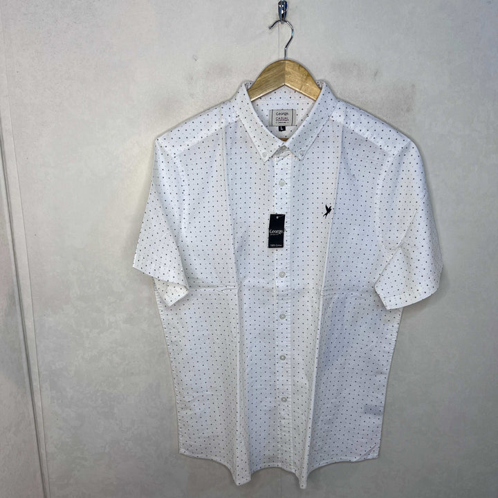 GEORGE HALF SLEEVES BUTTON DOWN COTTON SHIRT BRAND NEW - JS BROTHERS 