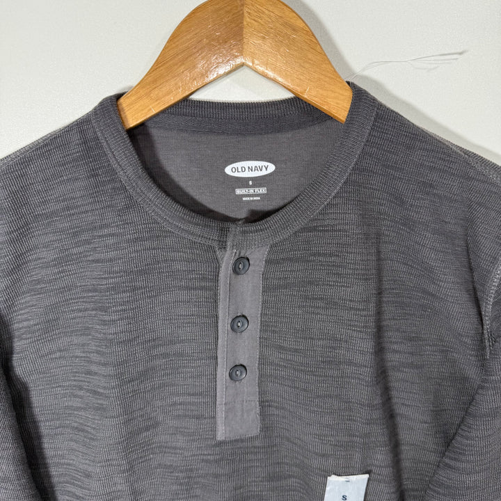 OLD NAVY KNITWEAR HENLEY COLLAR LONG SLEEVES COTTON TSHIRT BRAND NEW