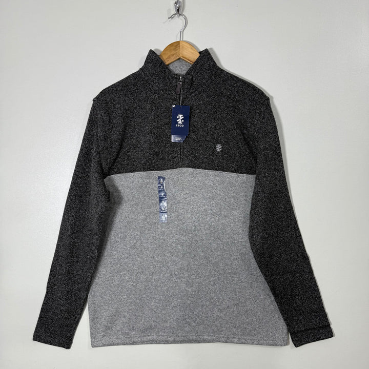 IZOD SOFT TOUCH EASY CARE THERMAL RESISTANT HALF ZIP KNITWEAR SWEATER PULLOVER BRAND NEW INNER FLEECE