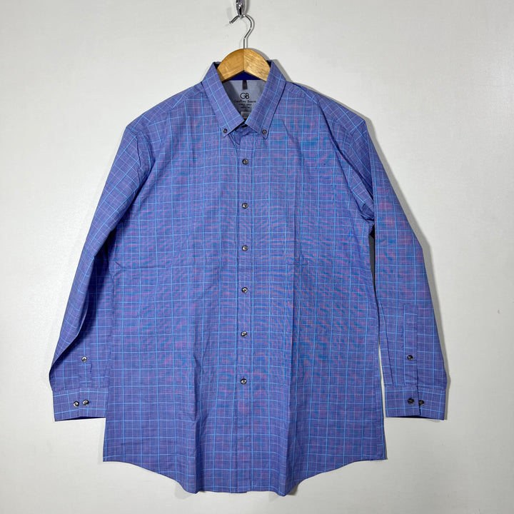GEOFFREY BEENE BUTTON DOWN CHECKERED SHIRT