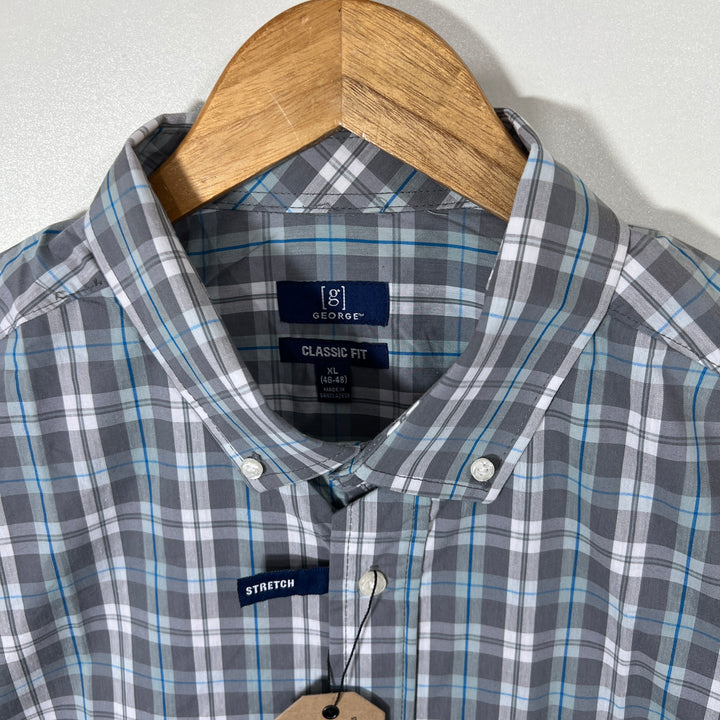 GEORGE BUTTON DOWN HALF SLEEVES SHIRT