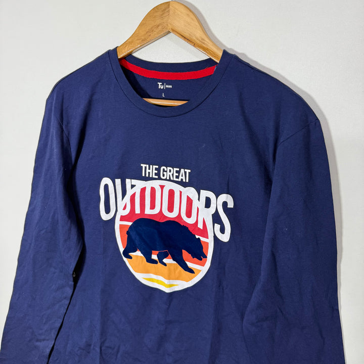 TU MAN LONG SLEEVES COTTON TSHIRT