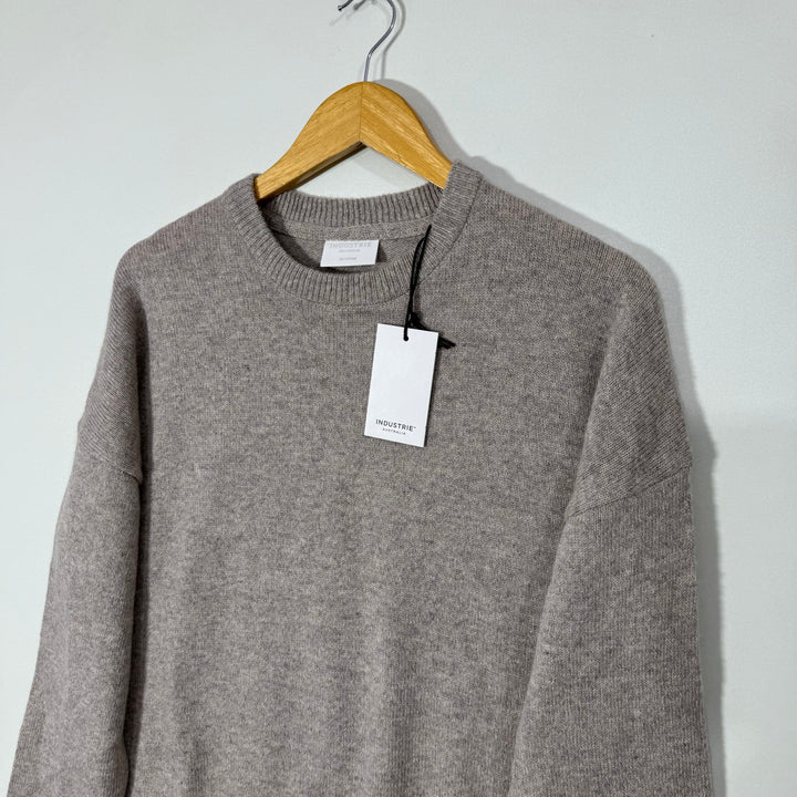 INDUSTRIE DROOPED SHOULDER KNIT ACRYLIC WOOL SWEATER BRAND NEW