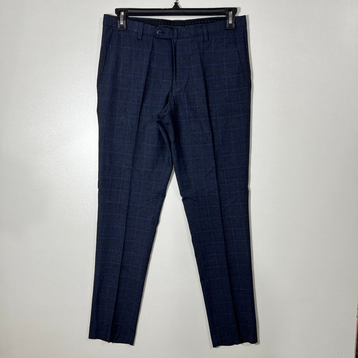 BURTON MENSWEAR LONDON SKINNY FIT CHECKERED DRESS PANT WITHOUT STRETCH