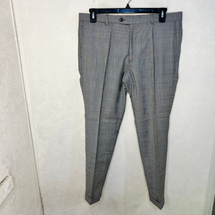 EL GANSO SLIM FIT CHECKERED FORMAL DRESS PANT WITHOUT STRETCH