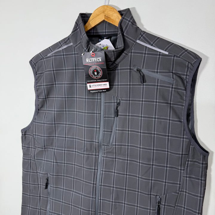 DONKEY ANDY SOFT SHELL SLEEVES LESS JACKET BRAND NEW INNER FLEECE