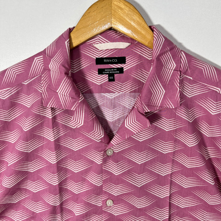 RW&CO REGULAR FIT SAFARI COLLAR HALF SLEEVES COTTON SHIRT