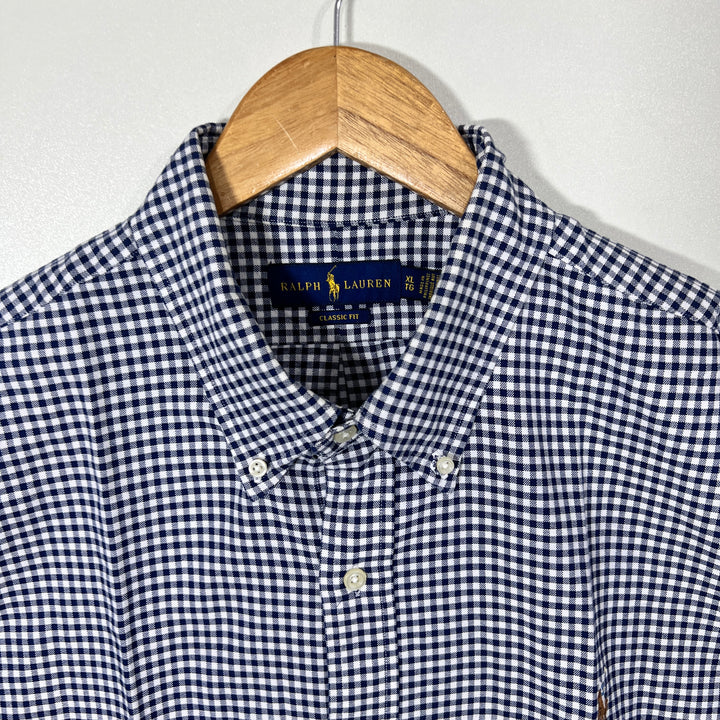 RALPH LAUREN POLO CLASSIC FIT BUTTON DOWN CHECKERED SHIRT