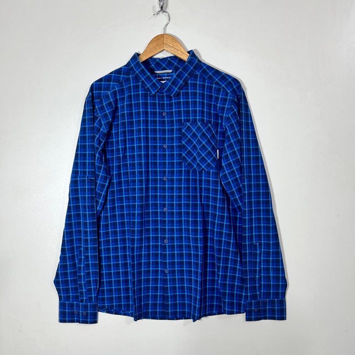 COLUMBIA OMNI SHADE PERFORMANCE CHECKERED SHIRT WITH STRETCH