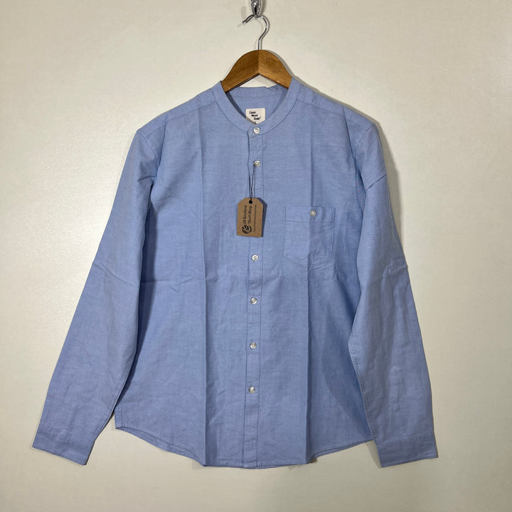 CEDAR WOOD STATE BEN COLLAR OXFORD COTTON SHIRT