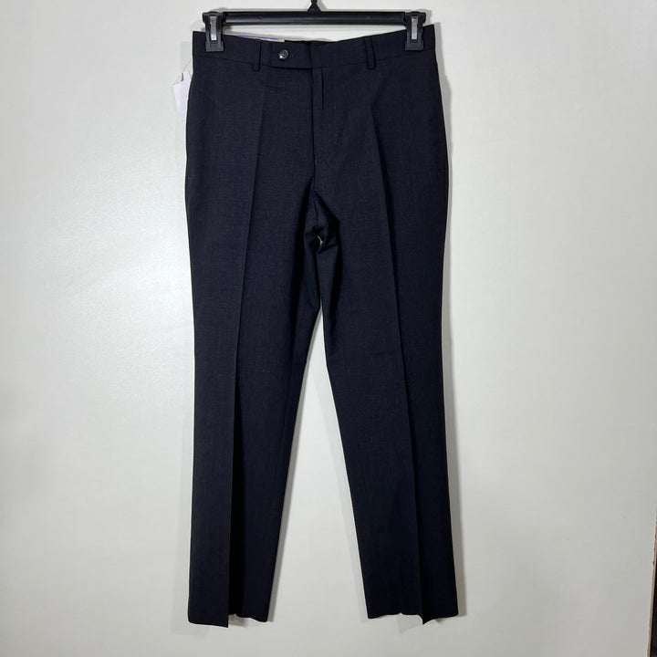 CALVIN KLEIN DARK GREY TEXTURED SLIM FIT DRESS PANT BRAND NEW WITH STRETCH