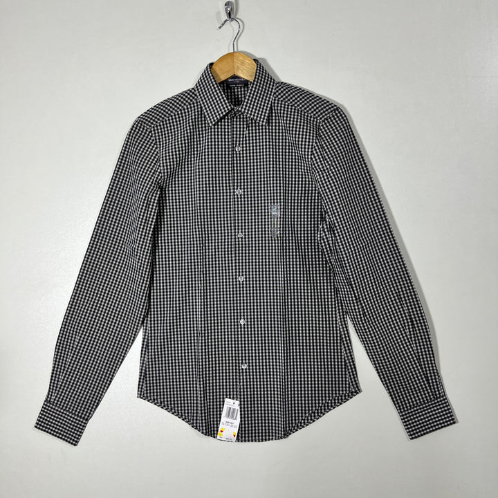 VAN HEUSEN FLEX COTTON CHECKERED SHIRT BRAND NEW